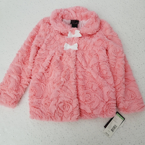 Girls Rule! Fluffy Soft Faux Fur Jacket - Picture 1 of 9
